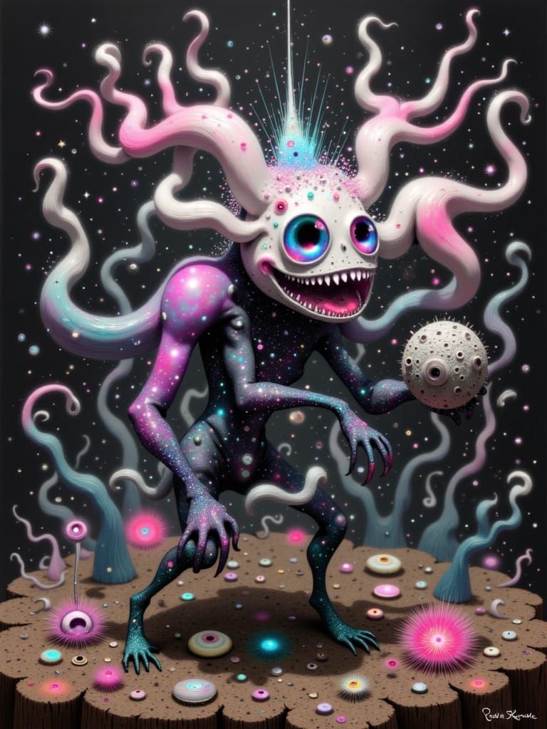 Whimsical Bizarre Creature in Surreal Fantasy Art