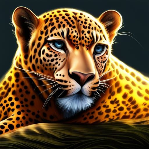 Photorealistic Leopard Portrait in Gothic Art Style
