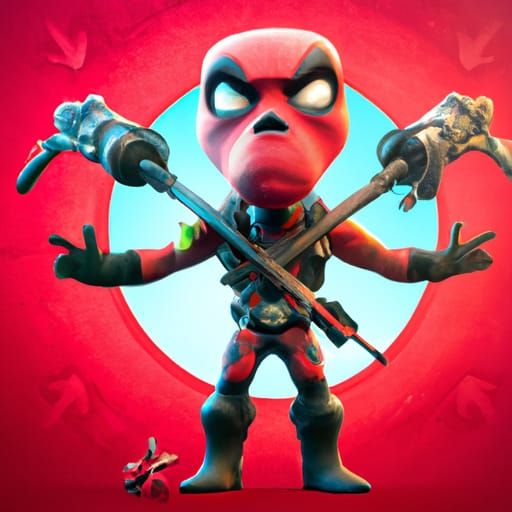 Deadpool Reimagined as Pixar 3D Digital Art