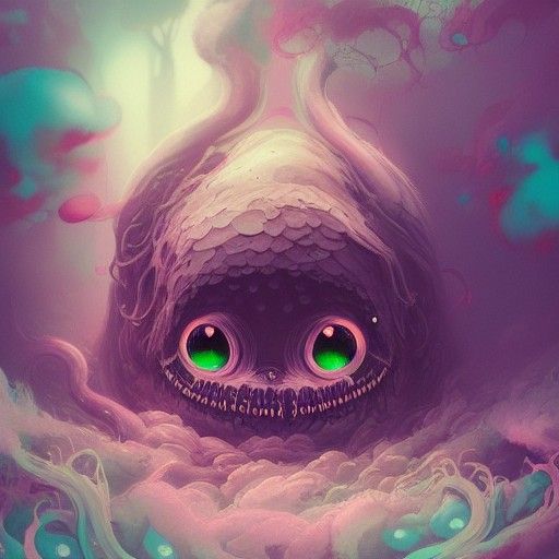Cute Eldritch Monster in Dreamy Digital Art