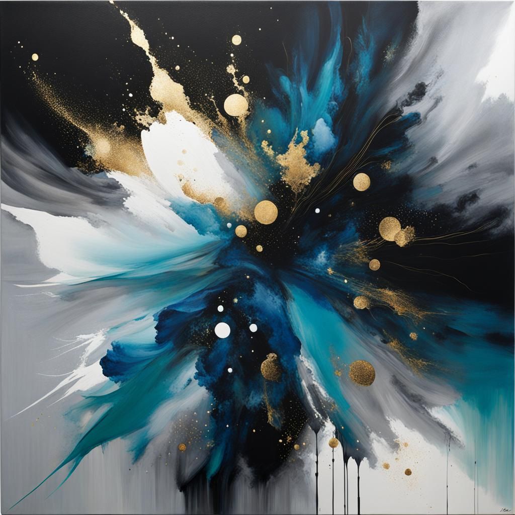 Enigmatic Paintings Blend Galaxy and Spots