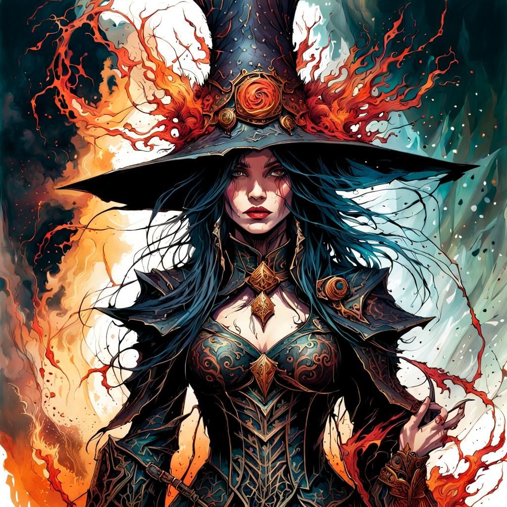 Wounded Demonic Witch Knight on Ethereal Battlefield