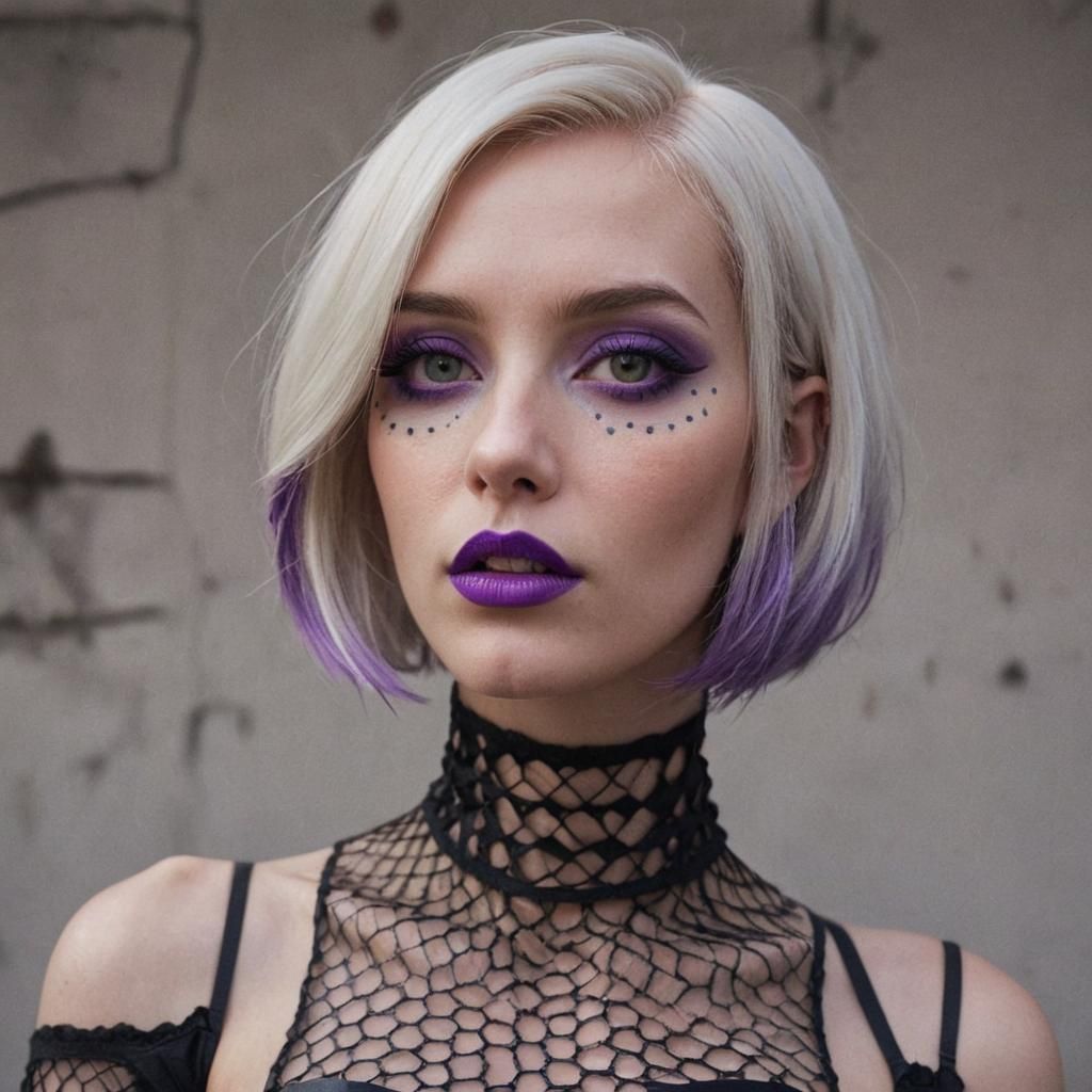 Surreal Dark Portrait with Asymmetrical Haircut