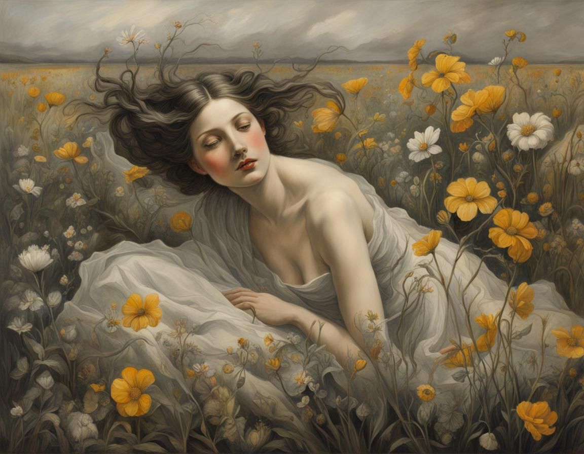 Want to lay in a Field of Flowers