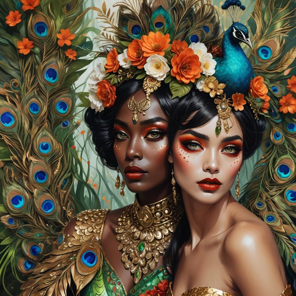 Fantastical Women with Intricate Details and Vibrant Colors