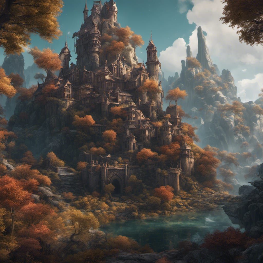 Fantastical Matte Painting with Deep Color Detail