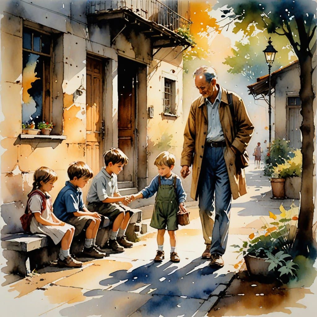 heading home with grandpa