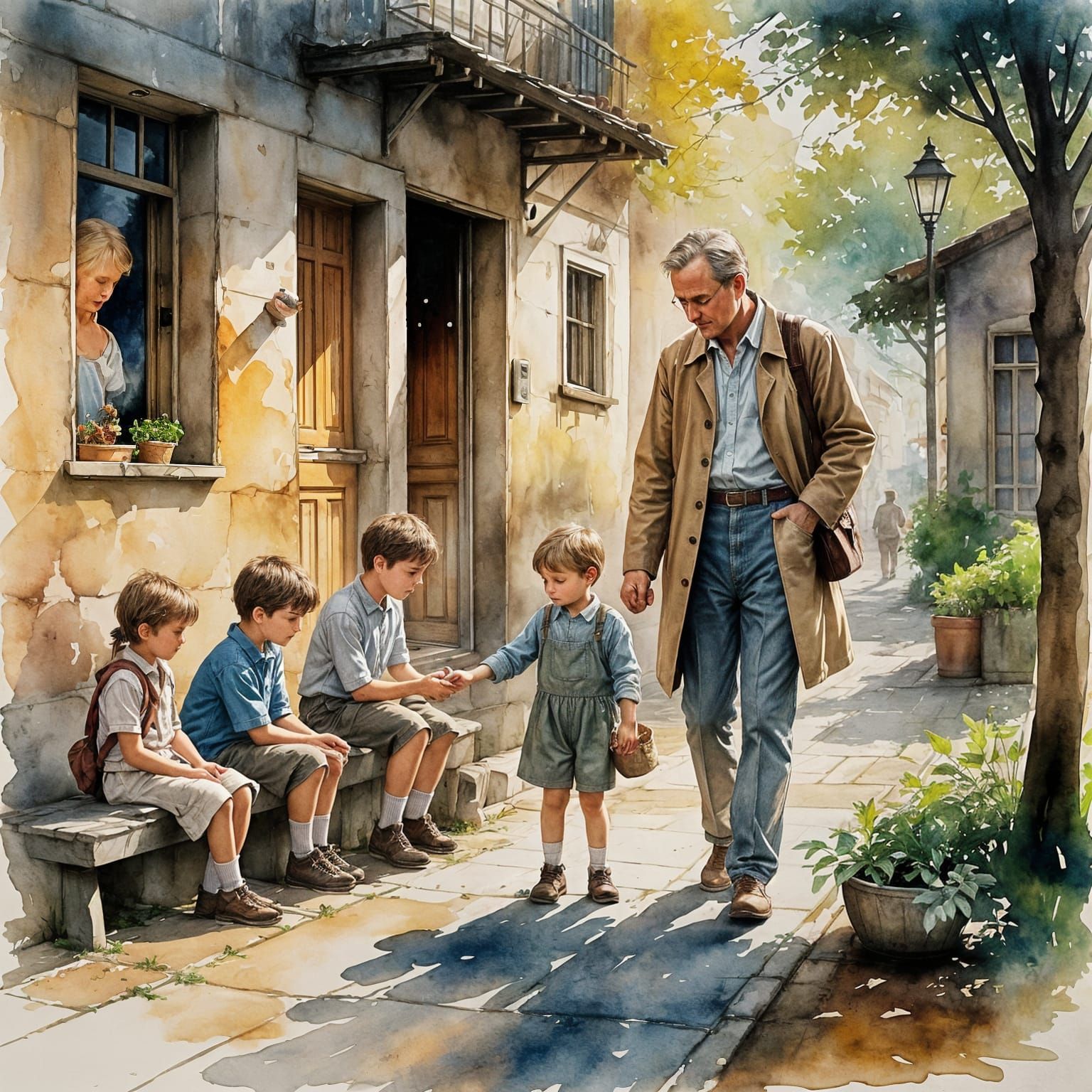 heading home with grandpa