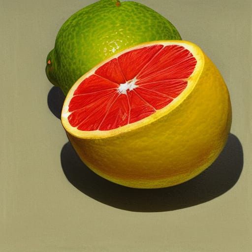 Zesty Limes Paper Collage in Deep Color