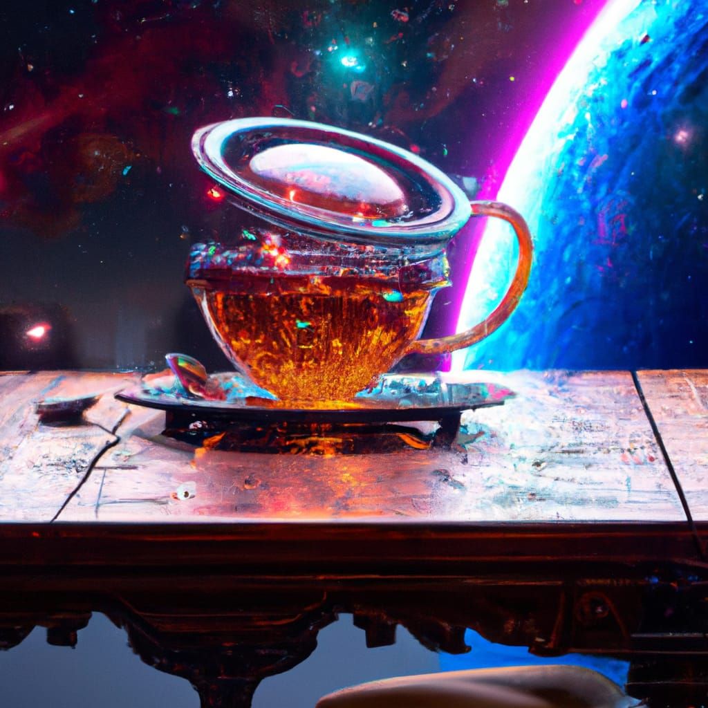 Galaxy in Teacup: Detailed Matte Painting