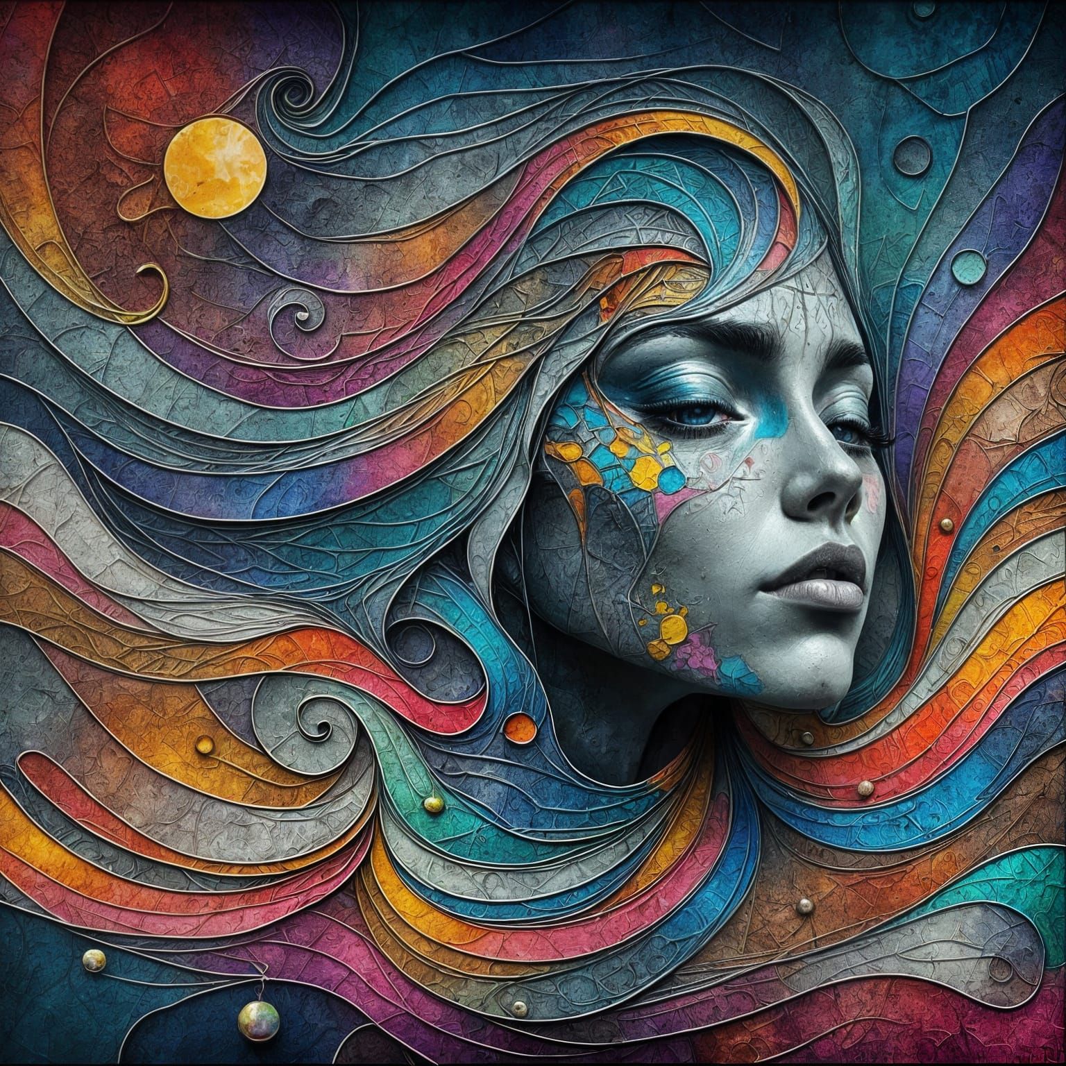 Surrealist Woman in Digital Art