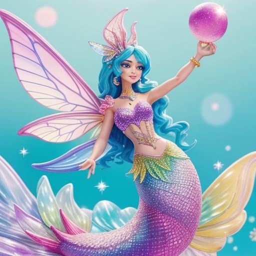 Candy Art Mermaid Fairy Hybrid: Macro Photography