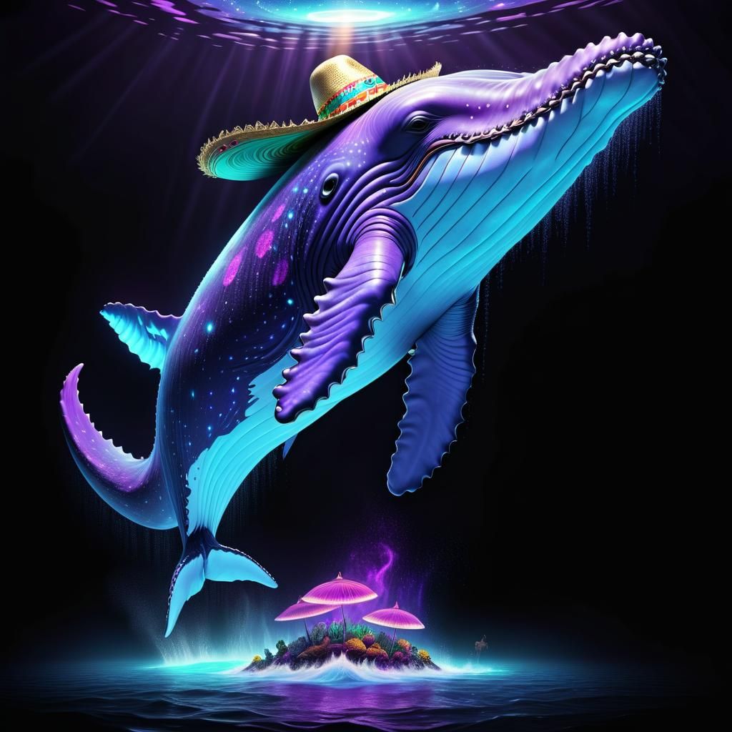 Psychedelic Cosmic Whale in Haggis Sea