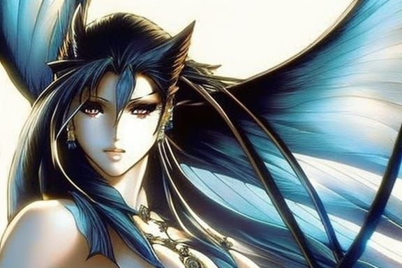 Anime Angel Protagonist in 90's Style