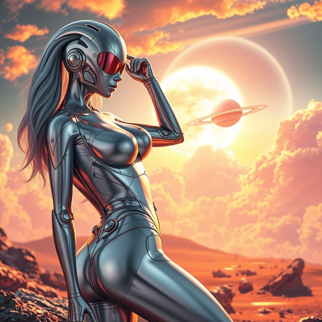 Cyberpunk Goddess of the Cosmos