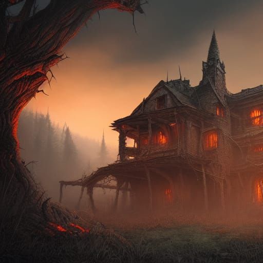 Evil Dead Matte Painting in Unreal Engine 5