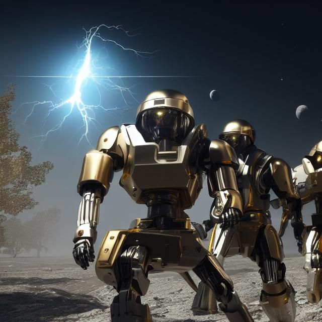 Cyborgs on Distant Moon in Sci-Fi Battle