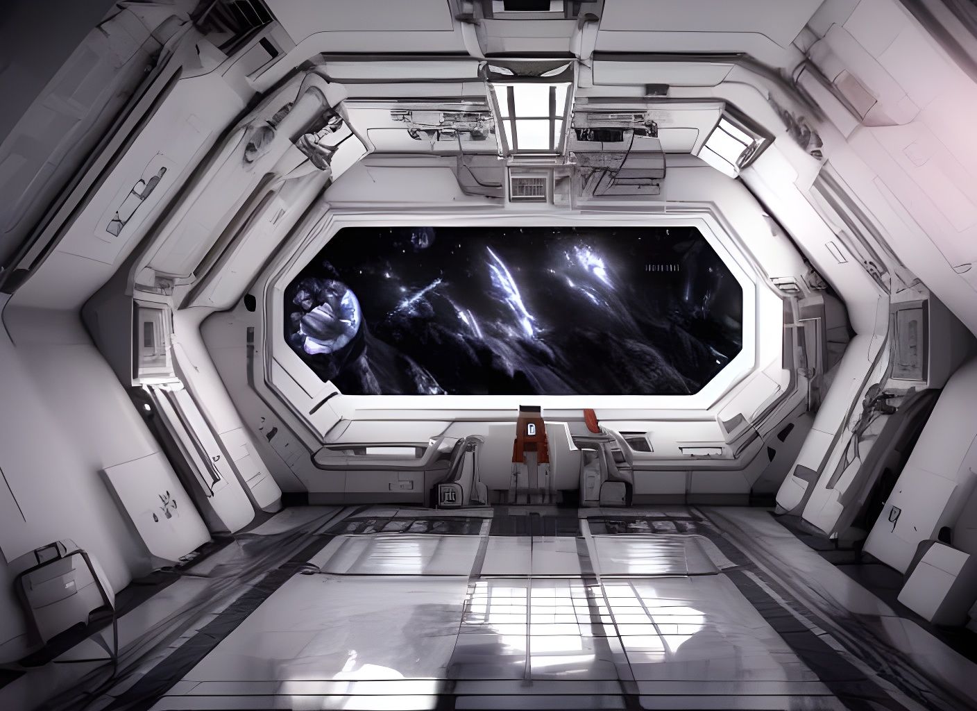 Advanced Sci-Fi Space Station Interior Render