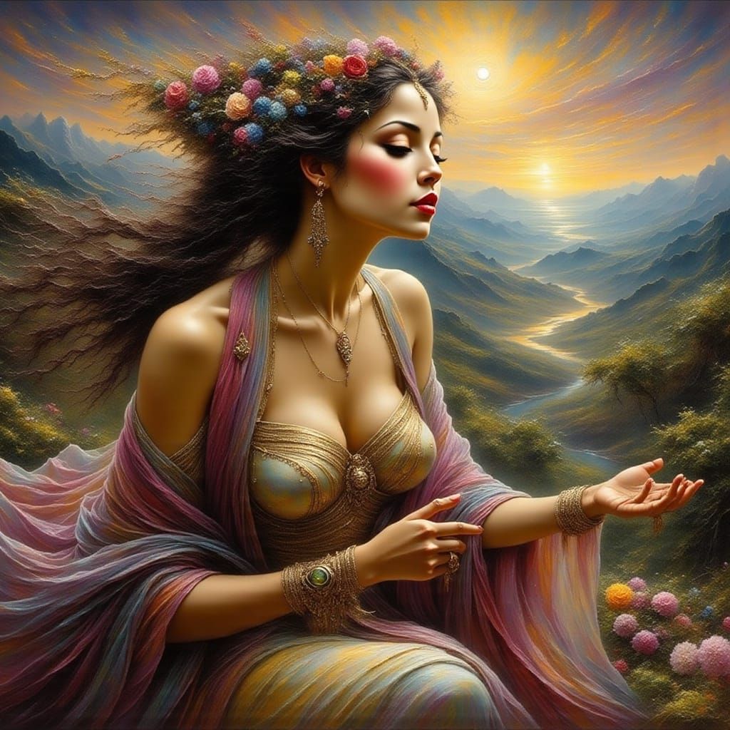 Latina Warrior Woman Breaking Free