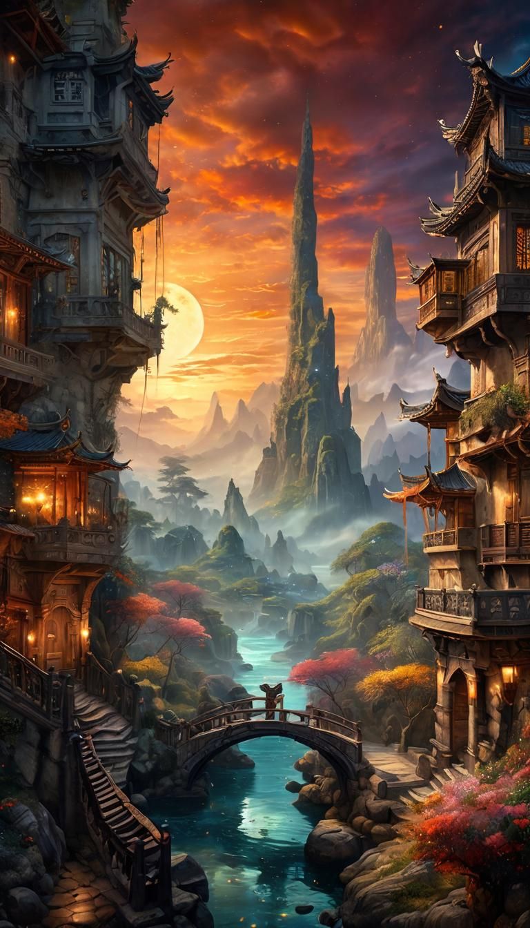 Chinease Mystic City/Landscape 9
