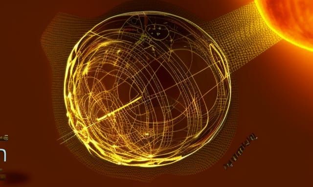 X-Ray Vitruvian Man Made of Electrons