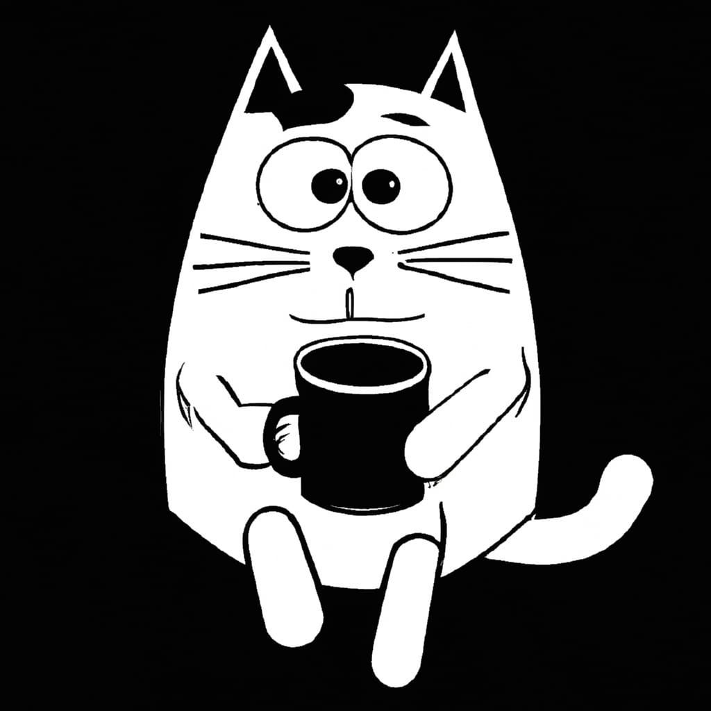 Surreal Black Cat Whispers Mysteries in Monochrome