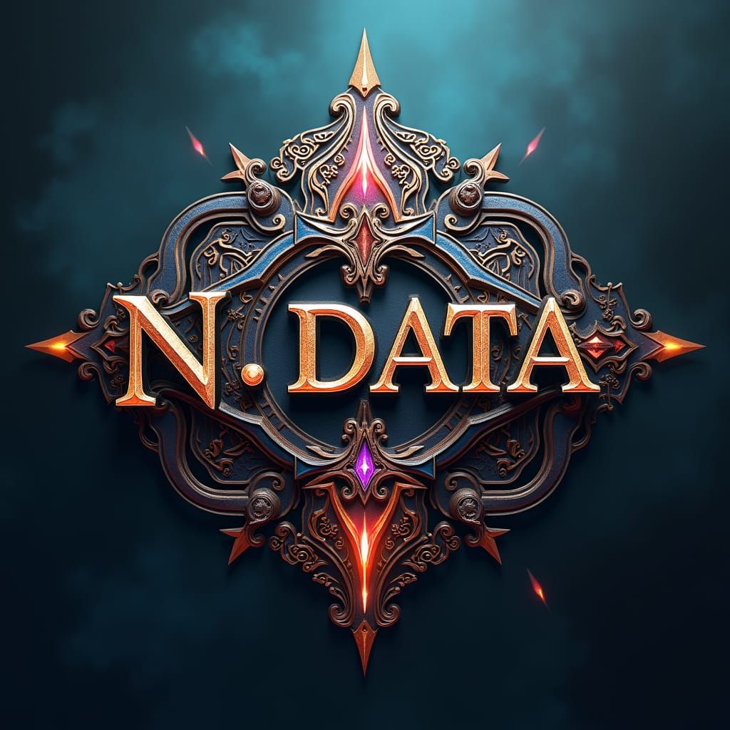 Mystical High-Fantasy Logo with Stylized Text