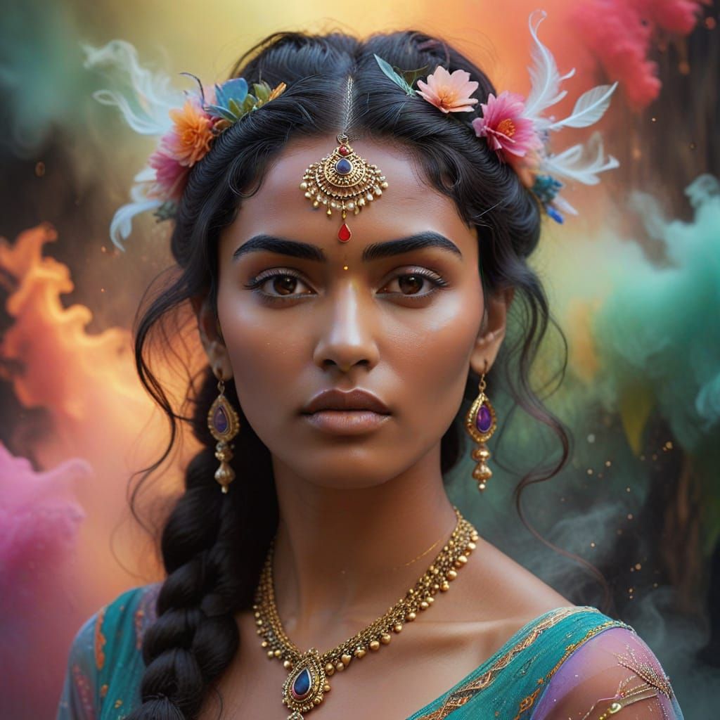 Celestial spirit dances amidst ethereal whispers of dreams