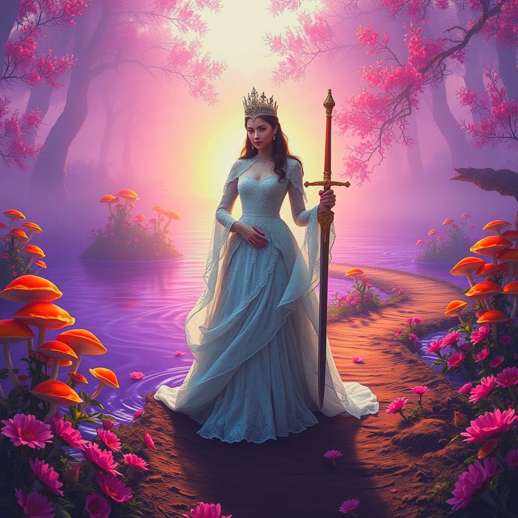Lady in the Lake, Epic Digital Matte Painting