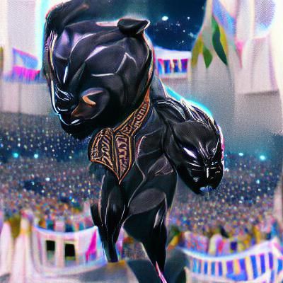 Majestic Black Panther in Shadows