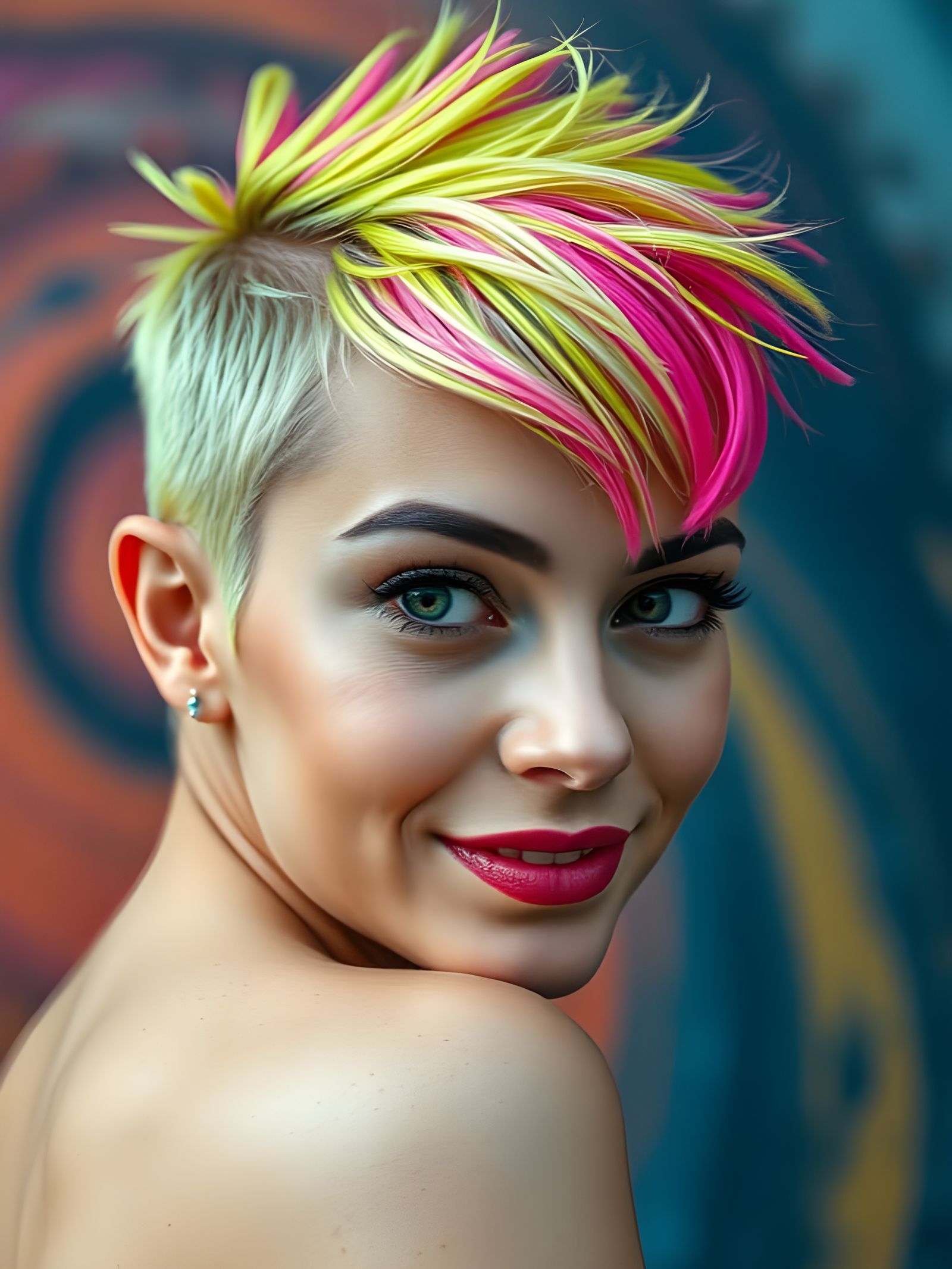 Glamorous Punk Pixie with Piercing Eyes