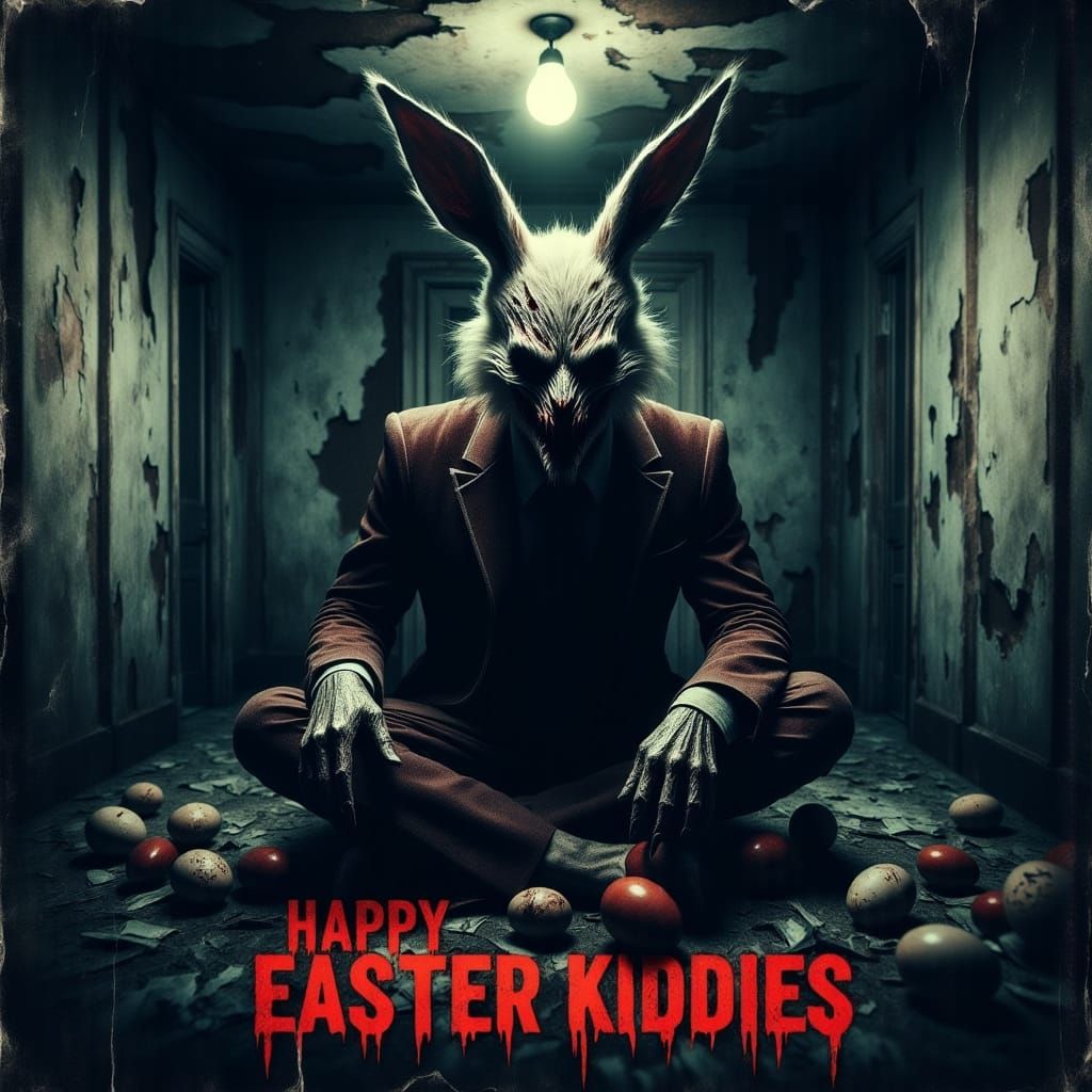 Twisted Easter Bunny in Dark, Gritty Realism
