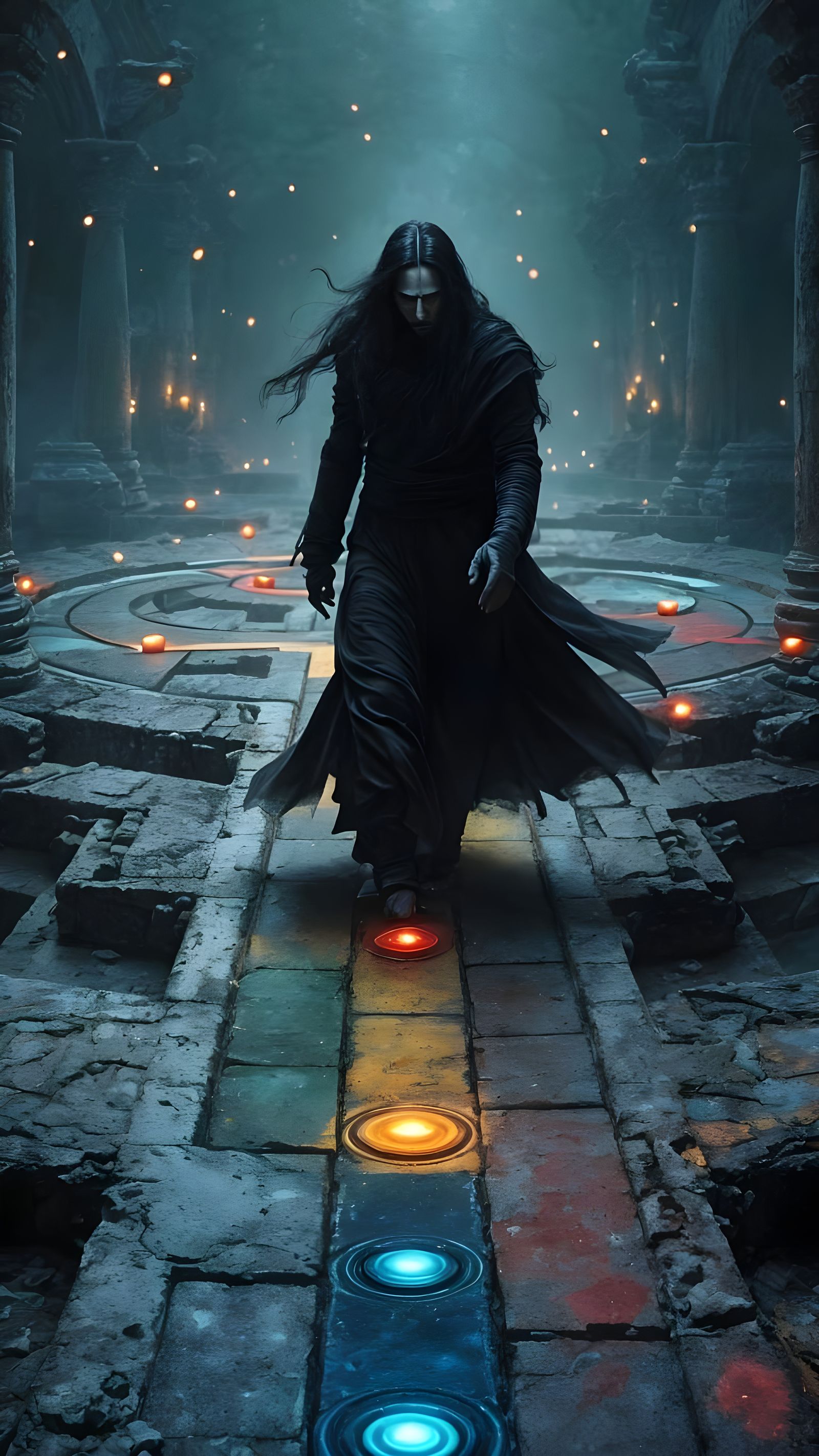 Eerie Charisma: Shakuni in Dark Fantasy Style