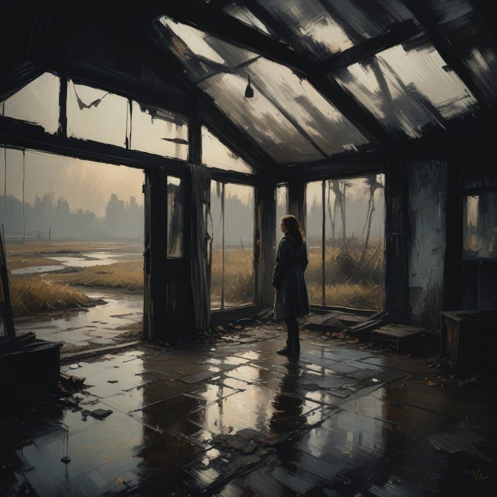 Woman's Portrait in Pastel Colors, Oil Painting Style