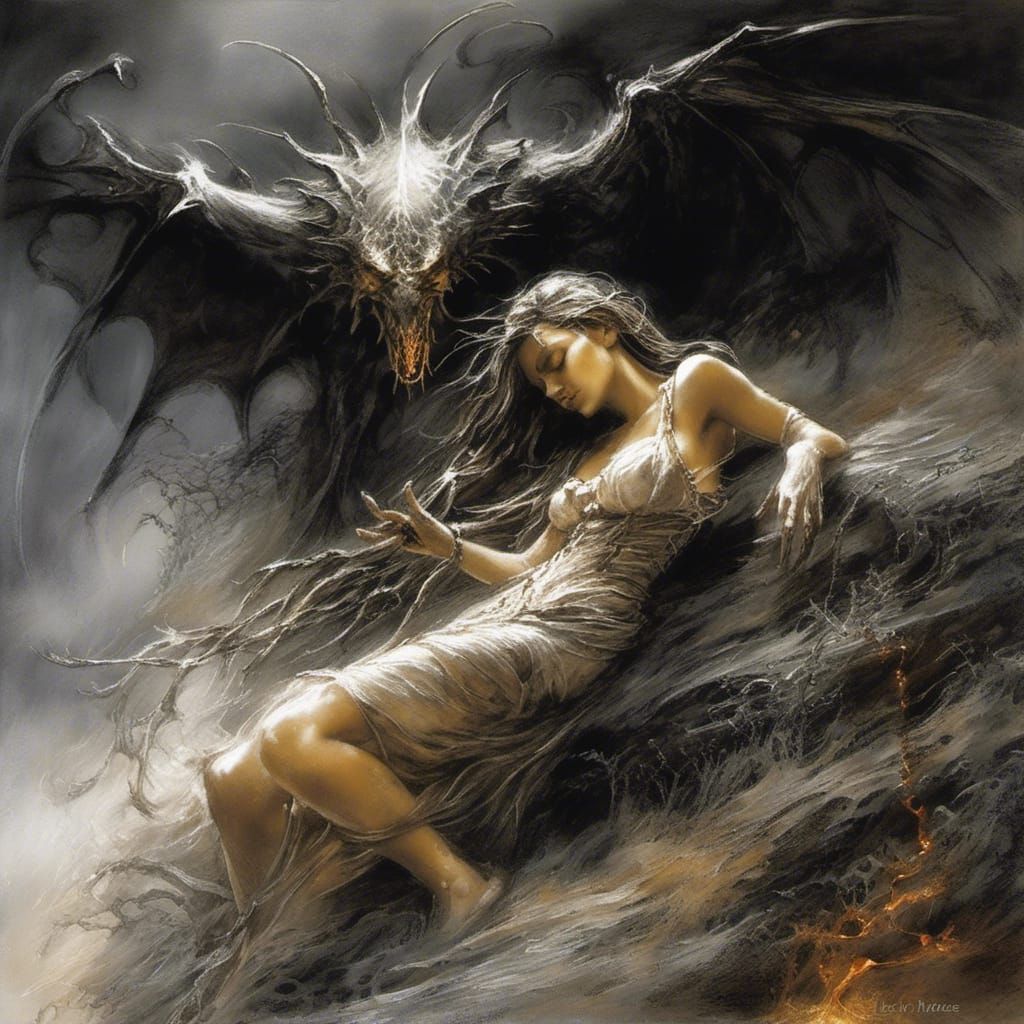 Fiery Desire: A Fantasy Art Illustration