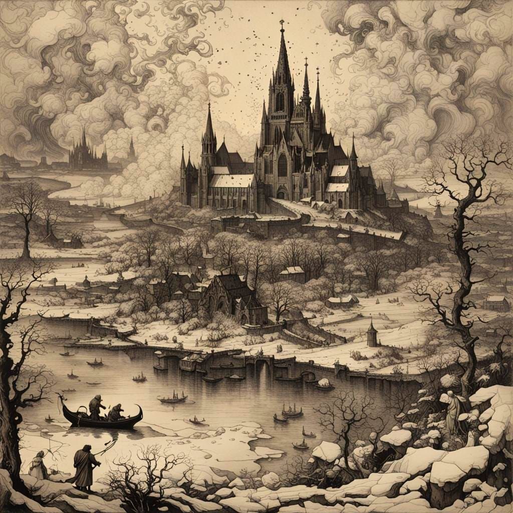 Bosch Hell Frozen: Winter's Ink Splatter