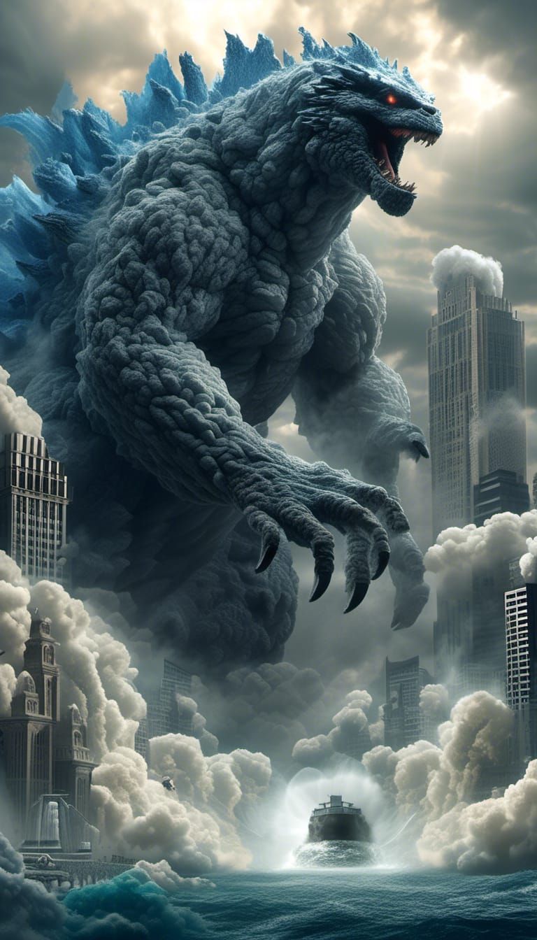 Godzilla vs Chimera: Mythic Clash in Ruins