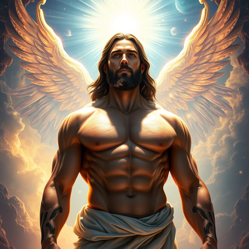 Sigma Alpha Male God Radiates Heavenly Light