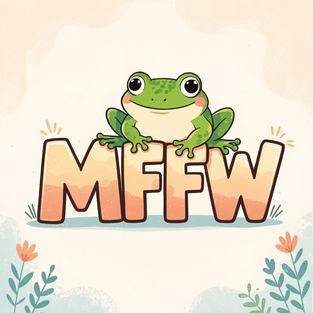 Cute MFFW Logo with Friendly Frog Illustration