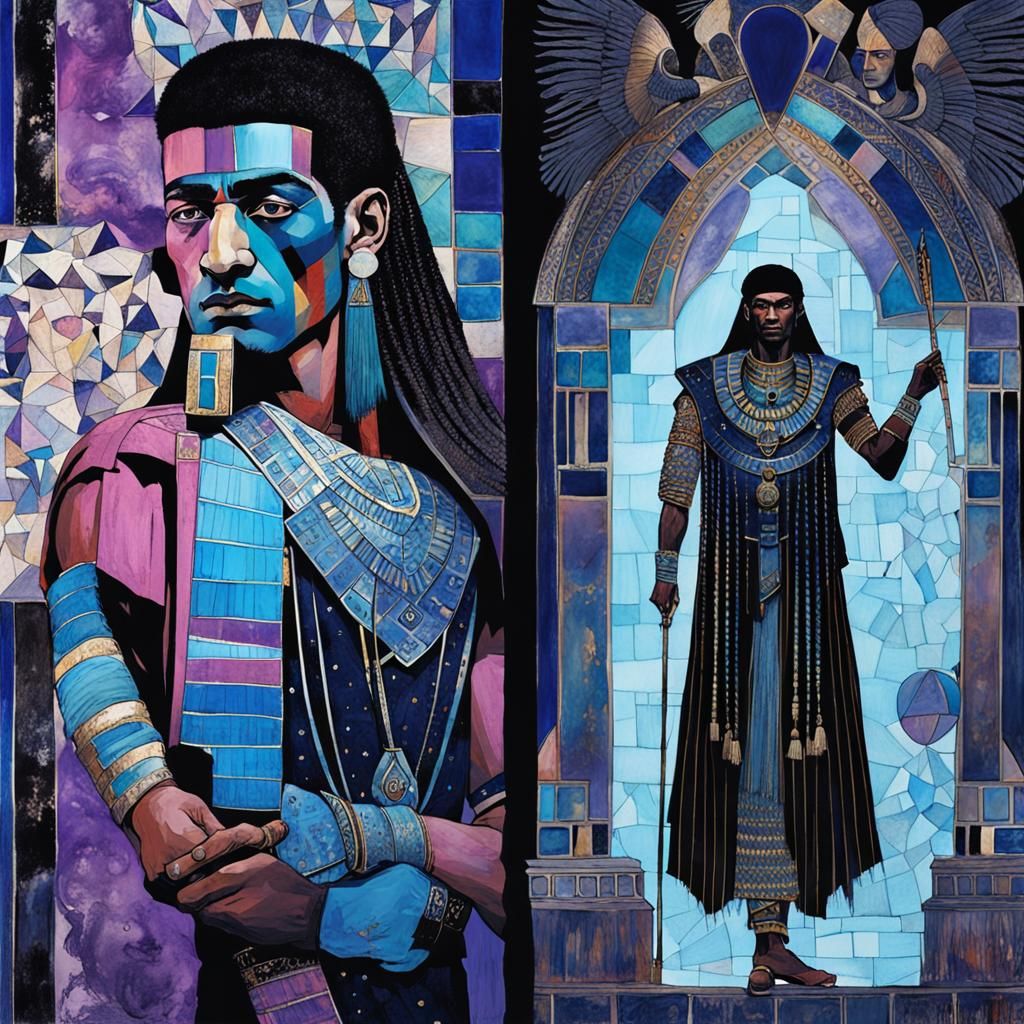 Egyptian Pharaoh in Regal Attire