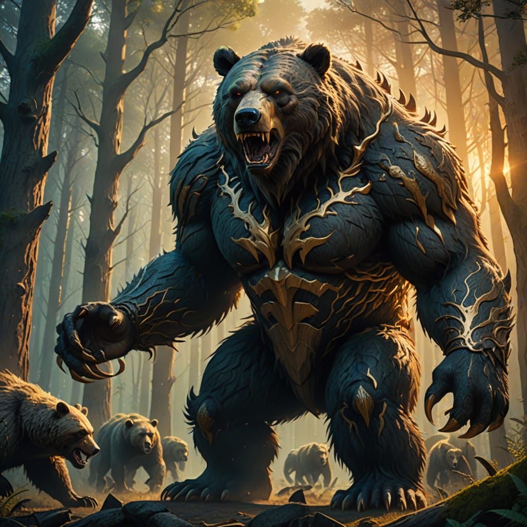 Epic Fantasy Battle in Golden Hour