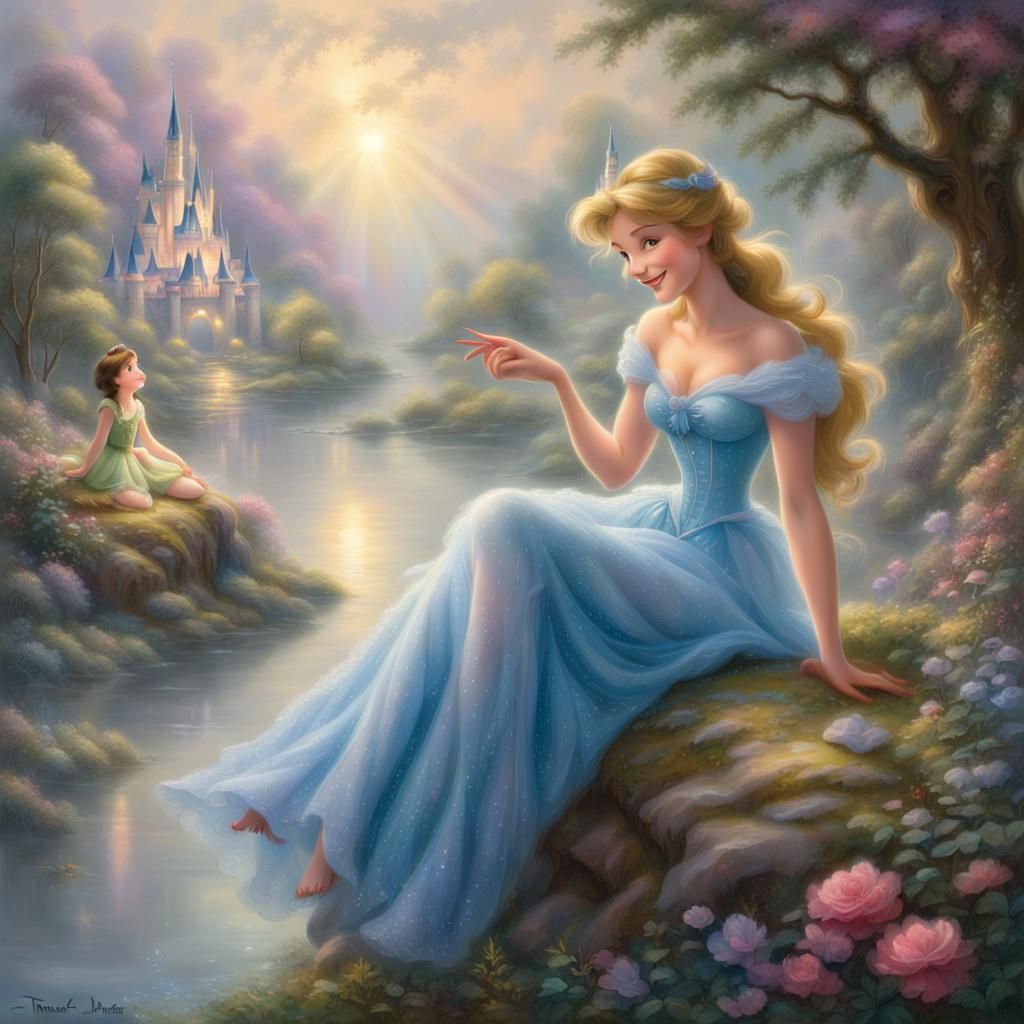 Disney Princess and Fairy in Ethereal Fantasy Style