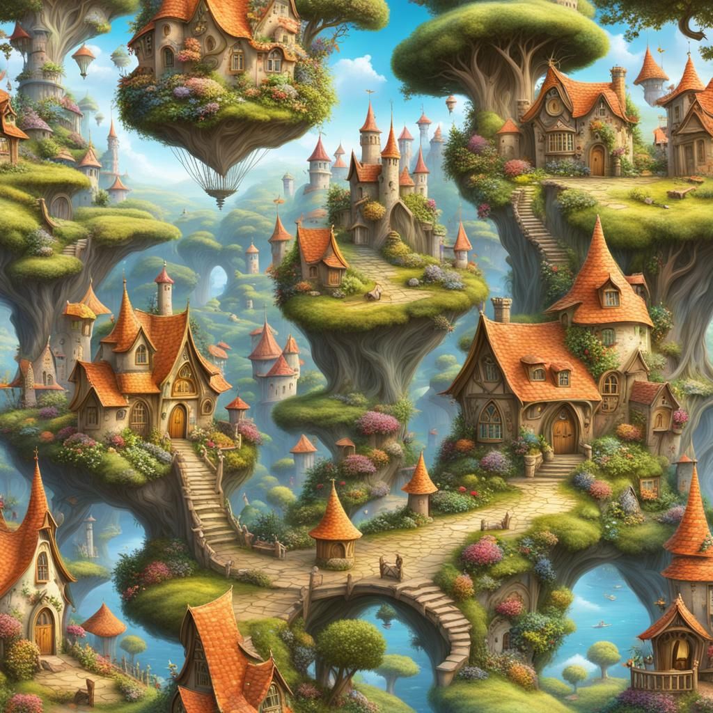 Enchanting Fairy Kingdom with Flying Fairies