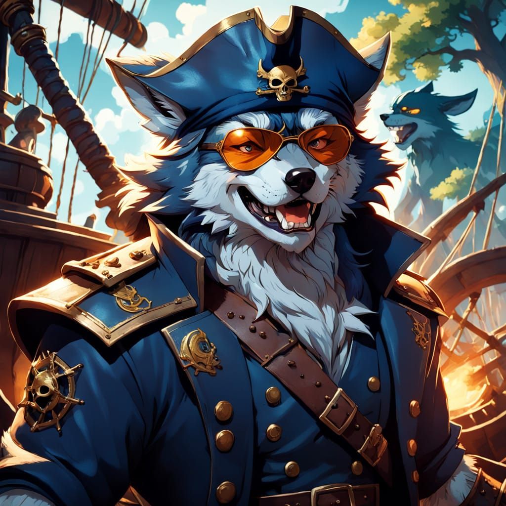 Manga-Inspired Pirate Captain Stands Heroically at the Helm