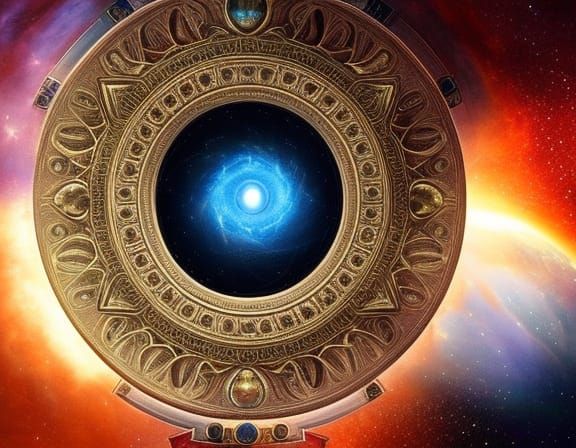 Epic Cosmic Portal Digital Matte Painting