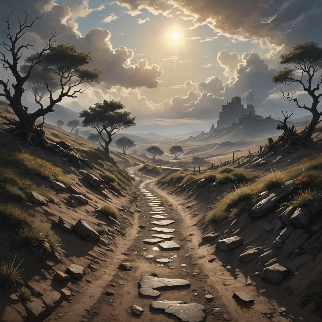 Hyperrealistic Hope Rises from Shadow: Dramatic Splash Art