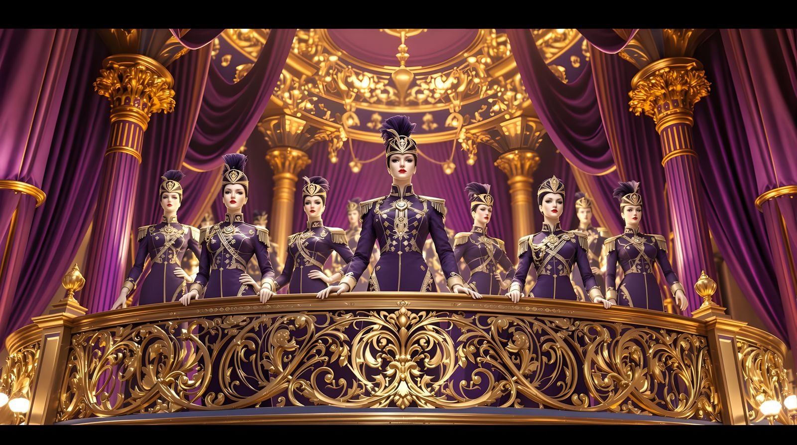 Mannequin Marshals in Ornate Military Uniforms