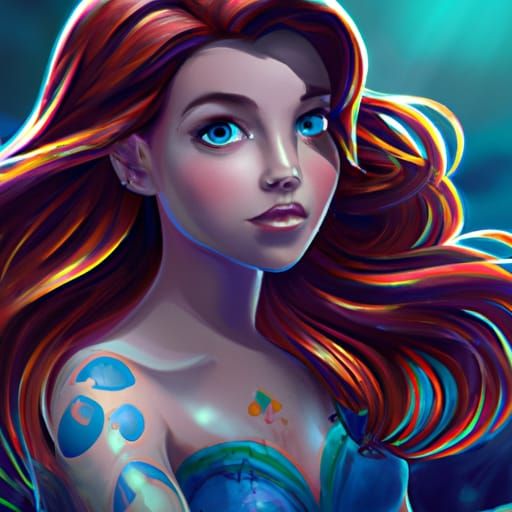 Hyperrealistic Ariel Portrait in Digital Art Style