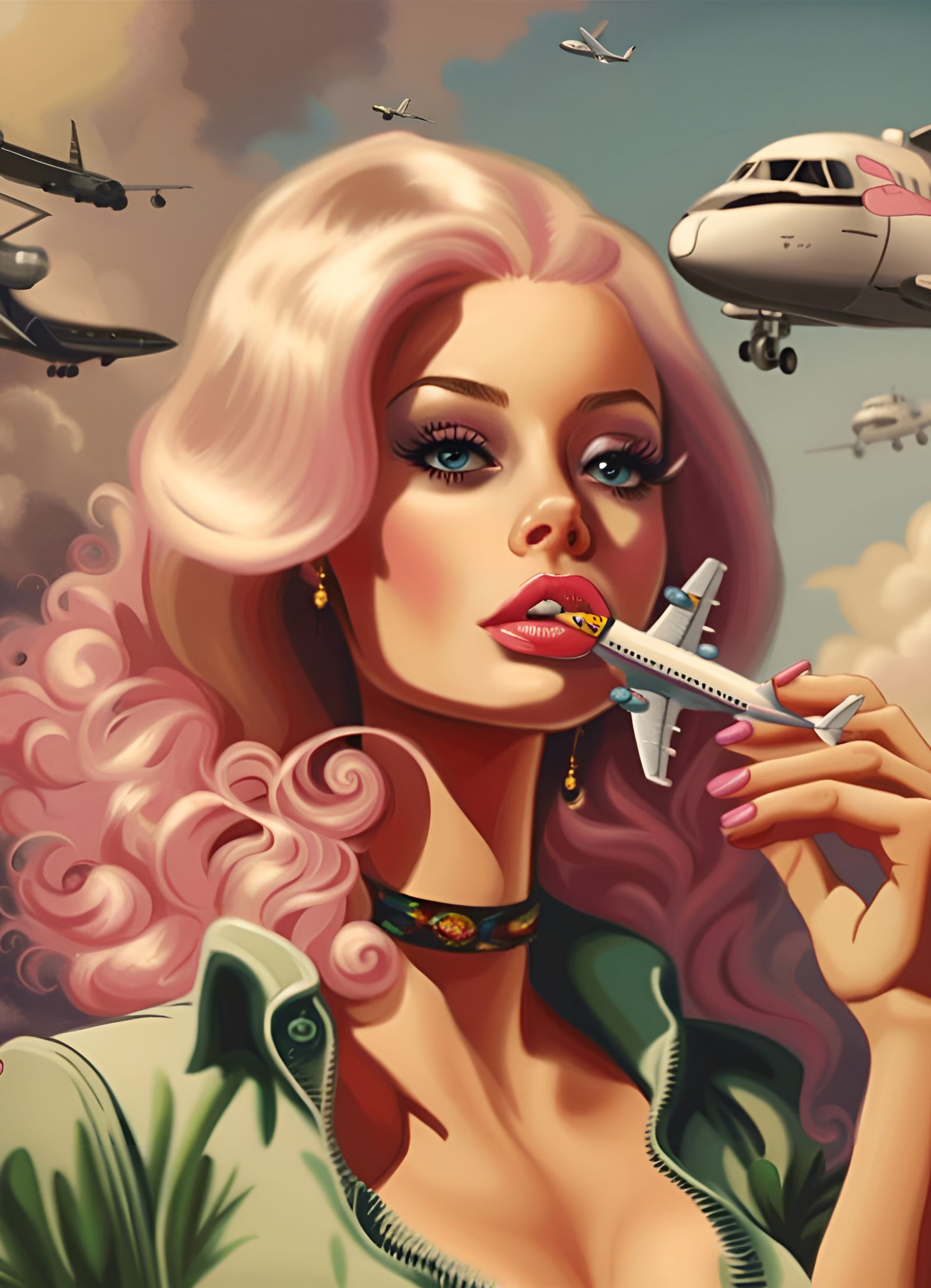 Stoned Barbie Smoking Weed: Plane Jane Aesthetic
