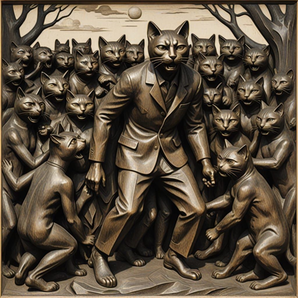 Primal Expressionism with a Frenzied Figure